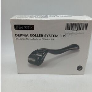 Thappink 3 Pc Derma Roller System Skin Care Wrinkles Stretch Marks 3 Rollers.